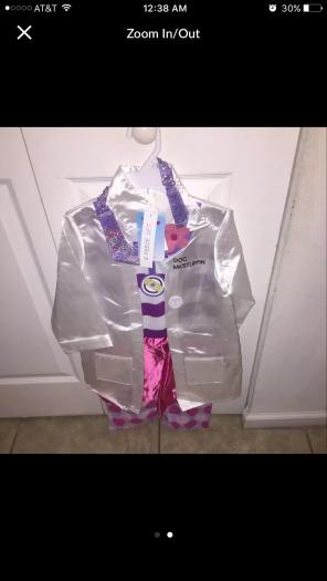 New Doc Mcstuffins Costume Size 3t