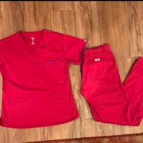 Med Couture Scrub Set E-Z Flex XS Pink