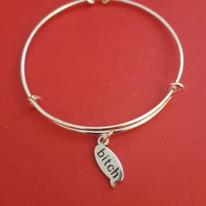Bitch Themed Charm Bracelet