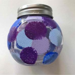 Hand painted jar