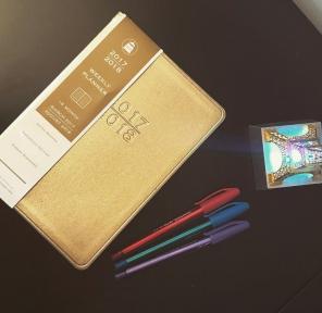 Sparkly Gold 2017-2018 Weekly Planner