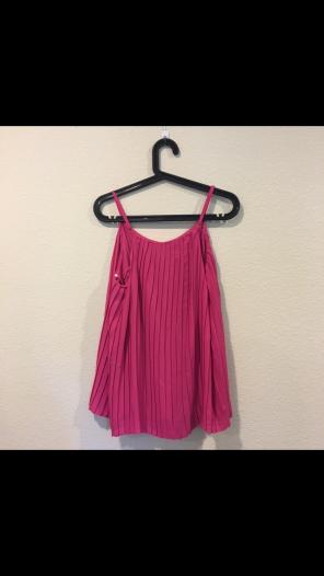 NWT Hot Pink Pleated Swing Top