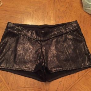 Black Sequence Booty Shorts