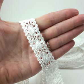 3 Yards White Crocheted Lace Trim