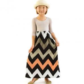 Medium - Chevron Stripe Maxi Dress