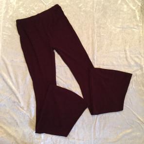 forever 21 burgundy stretch flare pants