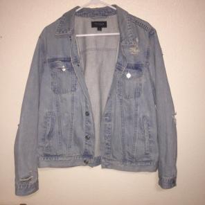 PacSun Destroyed Light Wash Denim Jacket