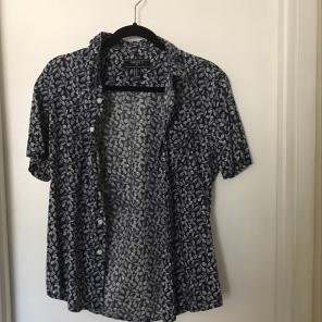 Blue Tropical Button-Up