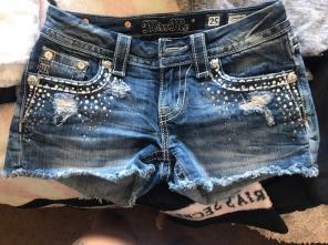 Jeweled Denim Miss Me Jean Shorts