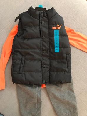 Puma Boys Puffer Vest 3 Piece Set 4T