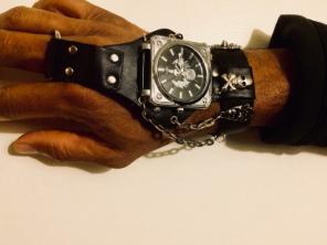 Handmade Leather Skull And Crossbon Watc