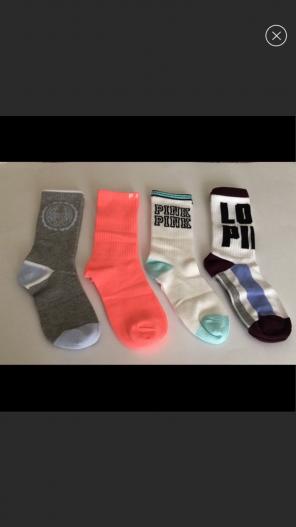 PINK CREW SOCKS