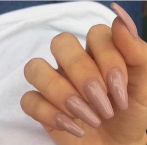 Nude Long Coffin Press on Nails
