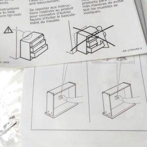 1set Wall anchors for tip-over restraint