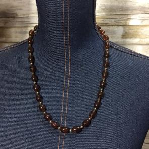 Vintage faux tortoise shell necklace