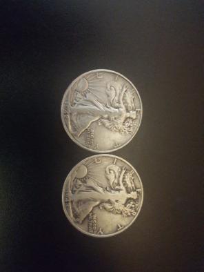 2 1942 Silver Half Dollars