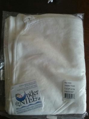 Reserved organic towel and romper x2
