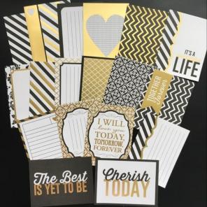 Gold Foiled Love B Journal Pocket Cards