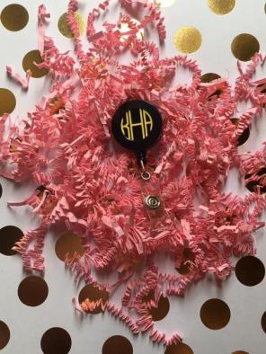 Monogram Badge Reel