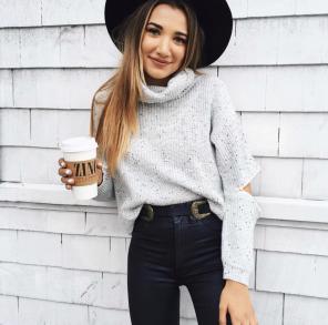 LF Elbow Zipper Turtle Neck Sweater XS