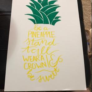 Be A Pineapple Quote Drawing