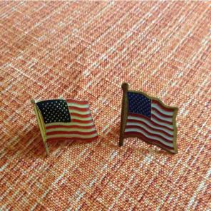 Two flag pins