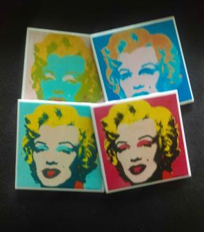 Marilyn Monroe Set of Drink Coasters New