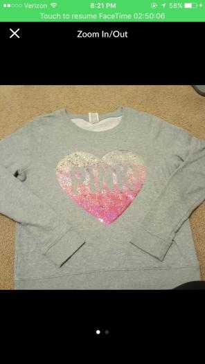 PINK longsleeve sweater.