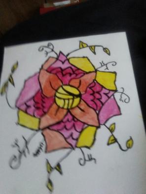 Sun madela flower painting