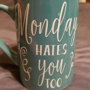 Custom handmade mug with cute saying