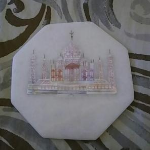 Taj Mahal marble dish/coaster India