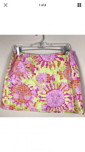 Lilly Pulitzer Reversible Sun Skirt Sz 4