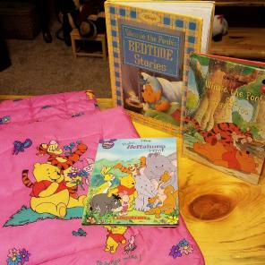 Winnie The Pooh Sleeping Bag and Books