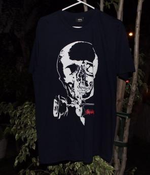 Skull Stüssy T-shirt (Navy Blue)