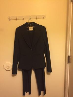 The Limited Travel Gray pin striped Sz 2