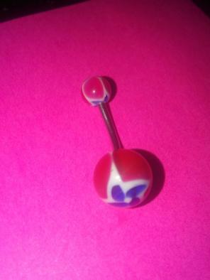 Ninja star belly button ring