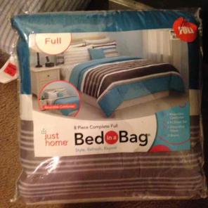 New full size bed in a bag