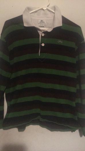 Lacoste Striped Longsleeve Polo Shirt
