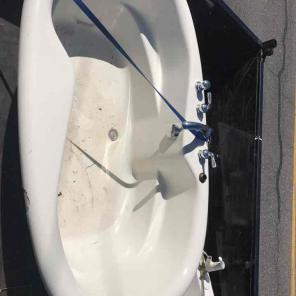 White drop in tub used