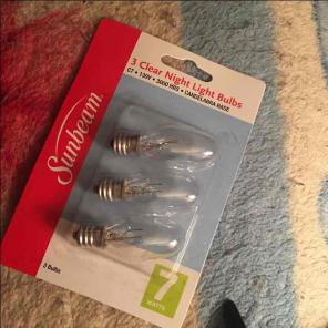 Clear nightlight bulbs