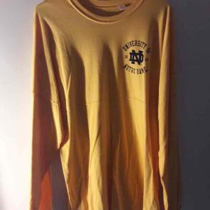 Yellow Notre Dame Women's Spirit shirt