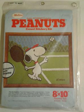 1958 Snoopy Stitch Kit Crewel Peanuts