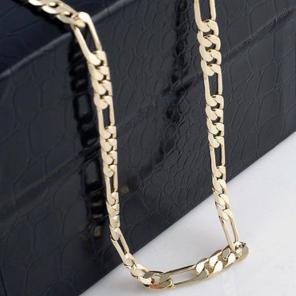 18K Gold Figaro chain necklace