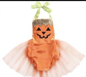 Darling Lil Girls Halloween Romper12 Mo