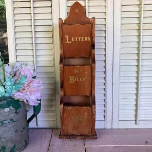 Rustic Letter Bills Mail Holder