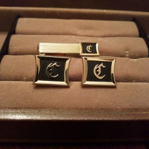 Vintage Hickok cufflinks and tie clip