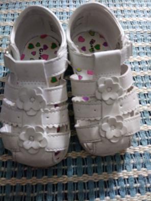White summer sandals