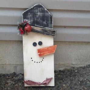 Hand crafted snowman