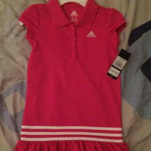 Girls hot pink Adidas tennis style dress