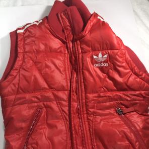 Adidas Red Puffer Vest Sz 34